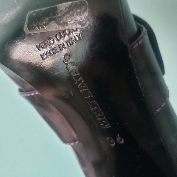 vintage Y2K strappy booties heels boots shoes Miss Sixty contrast stitch rave S - Picture 7 of 10